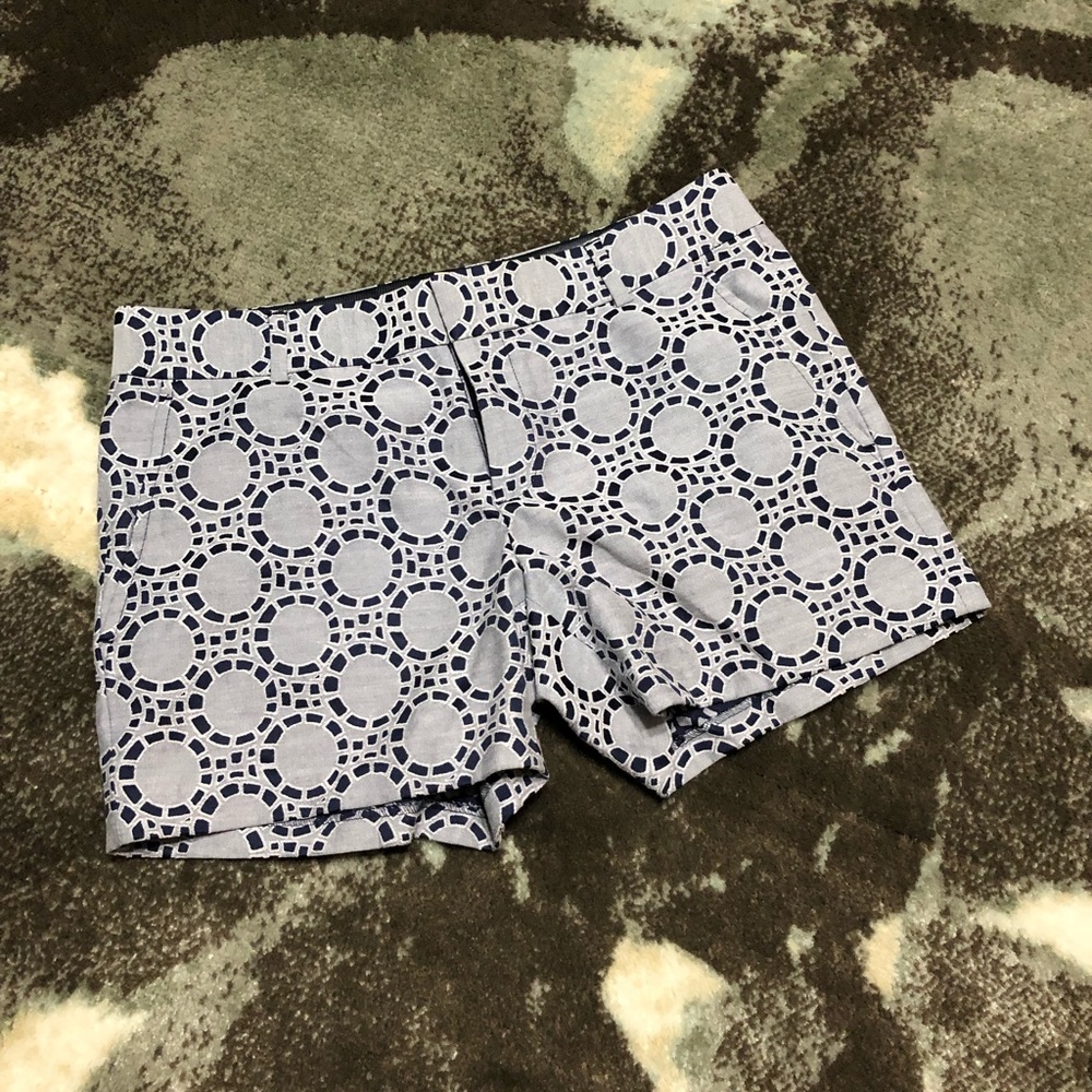 Banana Republic blue geometric pattern shorts